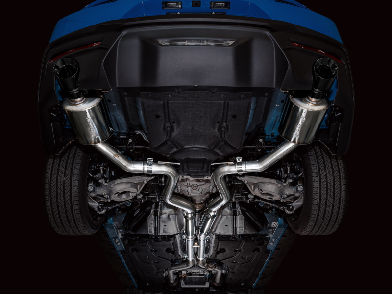 Ford Mustang Performance Exhaust - AWE Tuning - Cat Back Touring Edition - Dual Diamond Black Tips - `24-`27